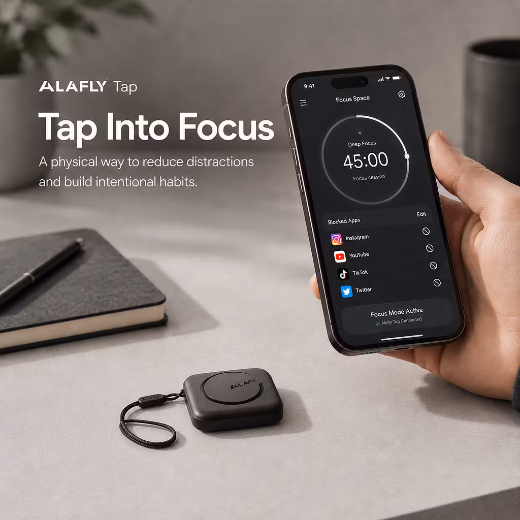 ALAFLY Tap used as a visible focus reminder